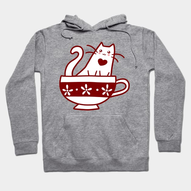 Teacup Kitty Hoodie by saradaboru